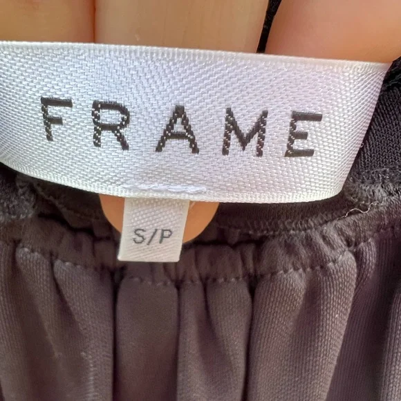 NWOT Frame mock high neck ruched tank blouse top smocked S - Picture 7 of 10